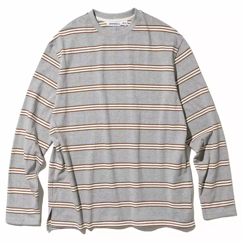 VINTAGE STRIPE L/S TEE Grey 3 VINTAGE STRIPE L/S TEE Grey