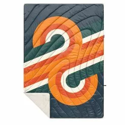 SHERPA PRINTED PUFFY BLANKET Harvest Twist