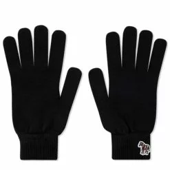 ZEBRA LOGO GLOVES Black