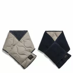 MILITARY REVERSIBLE DOWN SCARF L. Mocha / Navy