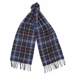 TARTAN LAMBSWOOL SCARF Navy / Red