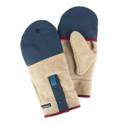 RECYCLED WOOL FLEECE FLIP TOP GLOVE Camel