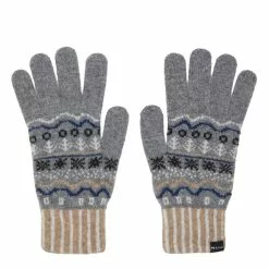 DOODLE FAIRISLE GLOVES Slate