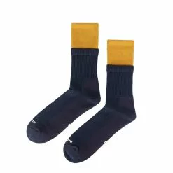 ROTOTO ORGANIC COTTON DOUBLE Dark Yellow / Navy -clothing Sales RoToTo Organic Cotton Double Dark Yellow Navy 01 1800x1800