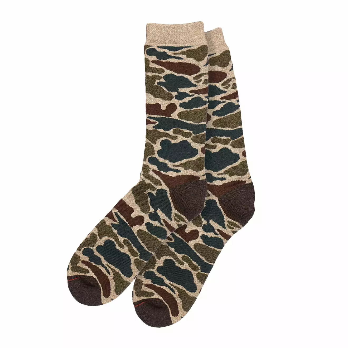 ROTOTO PILE CAMO CREW SOCKS Beige 3 ROTOTO PILE CAMO CREW SOCKS Beige