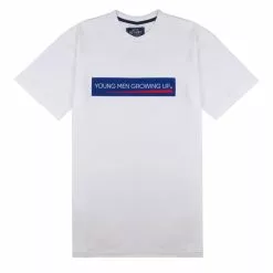 YMGU NAVY LOGO T-SHIRT White