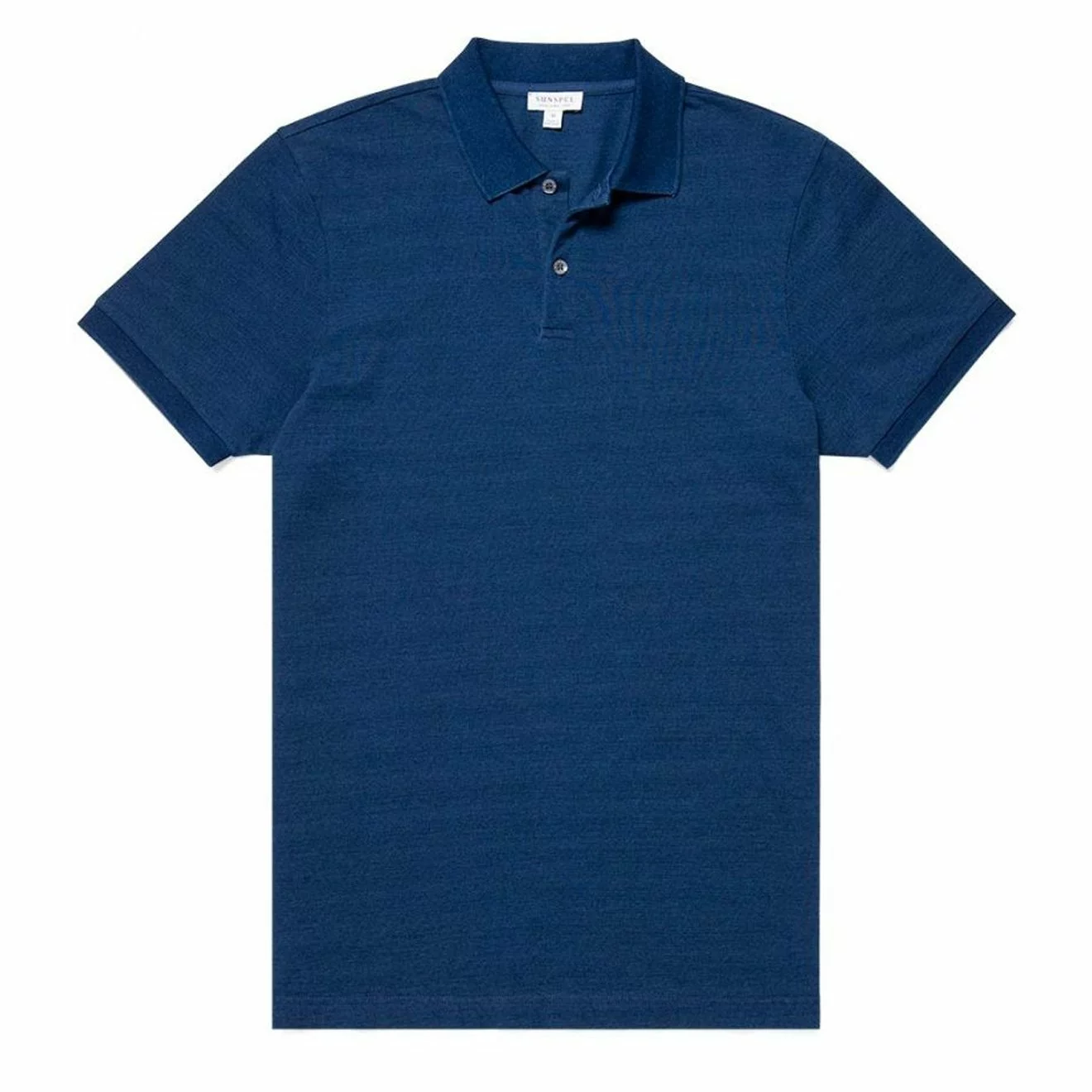 INDIGO DYED COTTON PIQUE POLO SHIRT Real Indigo 3 INDIGO DYED COTTON PIQUE POLO SHIRT Real Indigo