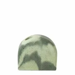 ARCH CONCRETE CANDLE HOLDER Khaki / Mint