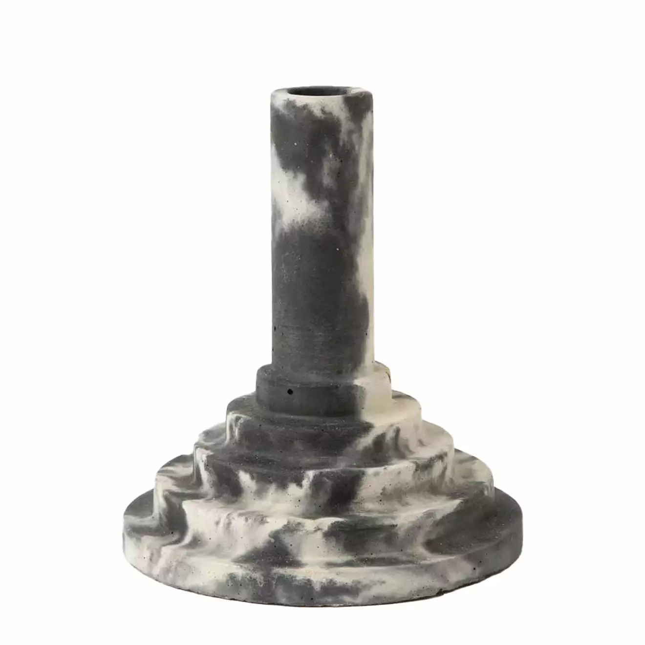 DISCO STICK CONCRETE CANDLE HOLDER Charcoal / White 3 DISCO STICK CONCRETE CANDLE HOLDER Charcoal / White