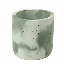 CYLINDER CONCRETE POT MEDIUM Khaki Mint
