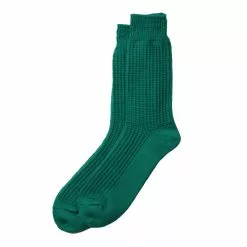 ROTOTO COTTON WAFFLE CREW SOCKS Sea Green