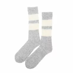 ROTOTO RETRO WINTER OUTDOOR SOCKS Gray / White